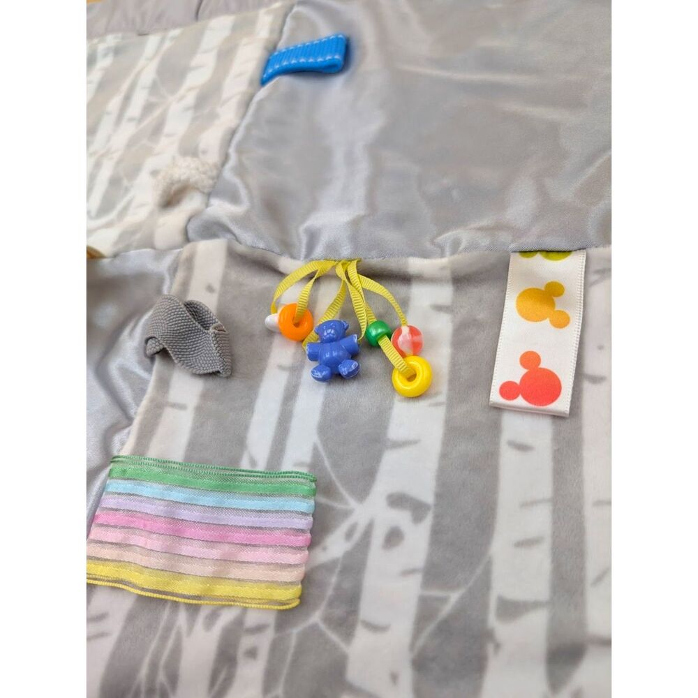 Baby Lovey Security Blanket Gray Sensory Toy Gender Neutral Replacement - Picture 5 of 10